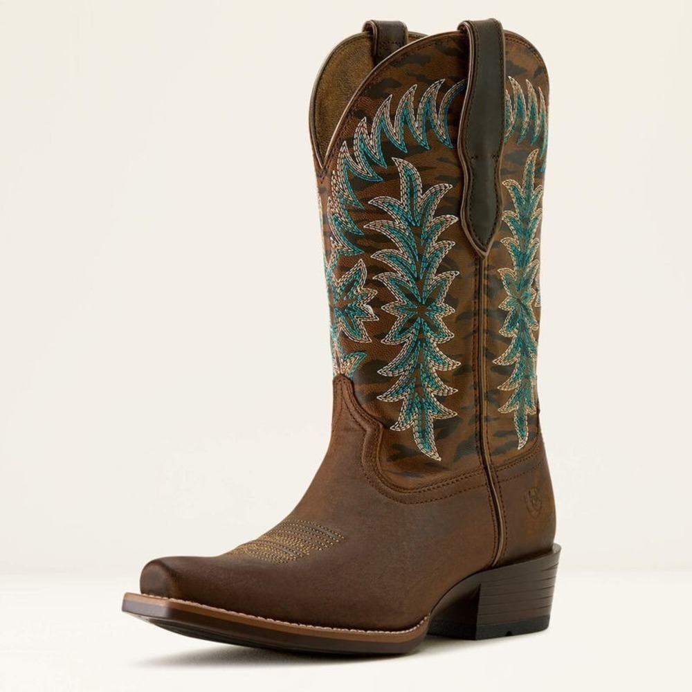 Ariat® (Women's 7.5 B) Beaumont™ K Toe Western Boot in Sassy Brown/Tiger - $220